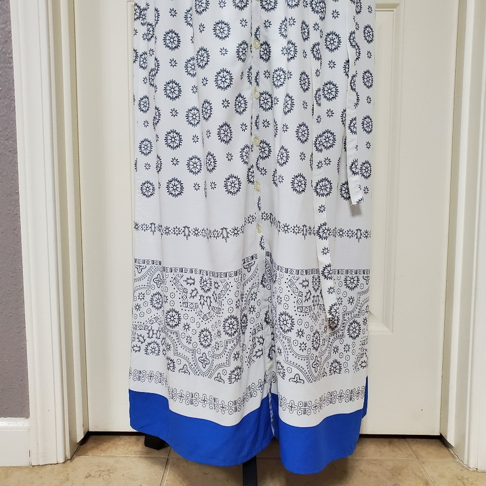 Old Navy Strapless Printed Button Front Maxi Dress - image 5
